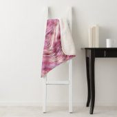 Meisje Roze Parel Roos Gouden Glam Sherpa Deken (In situ)