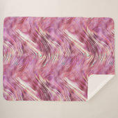 Meisje Roze Parel Roos Gouden Glam Sherpa Deken (Voorkant (horizontaal))