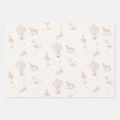 Meisje Roze Prinses Ballerina Verjaardagsfeest Inpakpapier Vel (Voorkant 3)