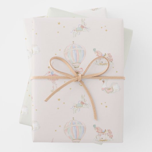 Meisje Roze Prinses Ballerina Verjaardagsfeest Inpakpapier Vel (In situ)