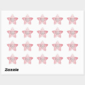  meisje roze ster sticker (Vel)