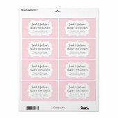 Meisje roze stippen baby shower waterfles label (Full Sheet)