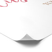 Meisje Roze Strik Schelp Baby Shower Aangepast Bor Poster (Hoek)