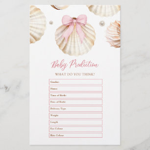 Meisje Roze Strik Schelp Baby Shower Baby Voorspel