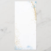 Meisje Roze Strik Schelp Baby Shower Plat Menu (Achterkant)