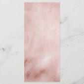 Meisje Roze Strik Schelp Baby Shower Vlak Menu (Achterkant)
