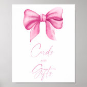 MEISJE ROZE STROOK KAARTEN EN GAVEN POSTER (Voorkant)