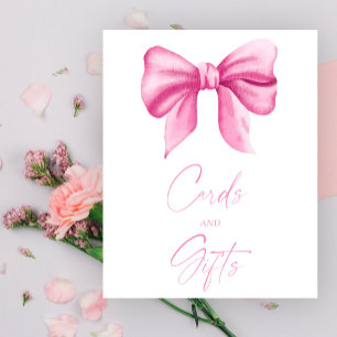 MEISJE ROZE STROOK KAARTEN EN GAVEN POSTER
