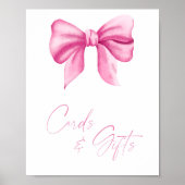 MEISJE ROZE STROOK KAARTEN EN GEZELLIGHEIDSCADEAUS POSTER (Voorkant)