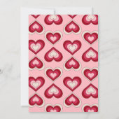 Meisje roze Valentijnsdag harten Baby shower Kaart (Achterkant)