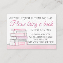 Meisje Roze Waterverf Boeken Bring a Book Kaarten