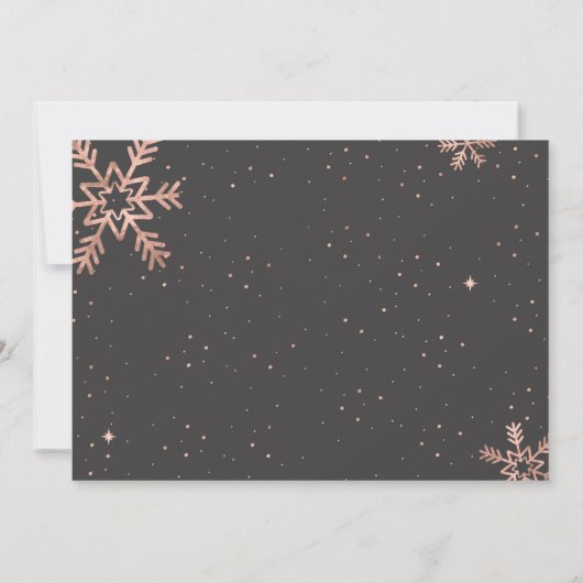 Meisje Roze Winter Onederland Uitnodiging (Achterkant)