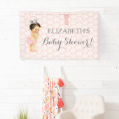  meisje Roze wit en grijs Spandoek (Insitu)