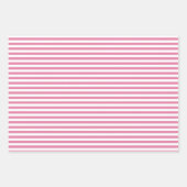 Meisje Roze Witte Strepen Verjaardagscadeau Inpakpapier Vel (Voorkant 2)