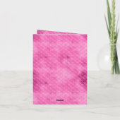 Meisje Roze Zeemeermin Bedankkaart (Achterkant)