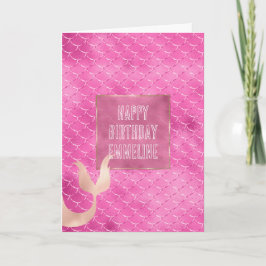 Meisje Roze Zeemeermin Kaart