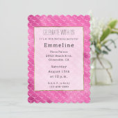  Meisje Roze Zeemeermin Kaart (Staand voorkant)