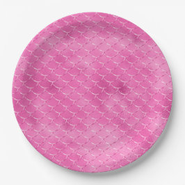 Meisje Roze Zeemeermin Papieren Bordje