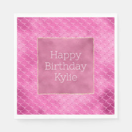 Meisje Roze Zeemeermin Servet