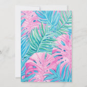 Meisje Roze Zwembad Party Tropische Verjaardag Mei Kaart (Achterkant)