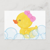 Meisje Rubber Duck Boeken voor Baby Insert Kaarten (Achterkant)