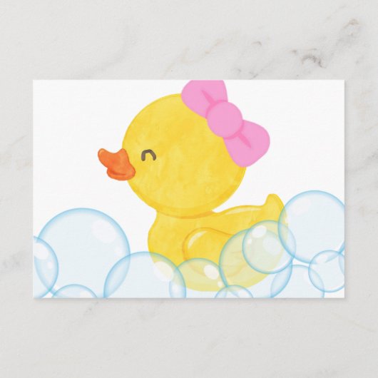 Meisje Rubber Duck Boeken voor Baby Insert Kaarten (Achterkant)