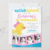 Meisje Rubber Duck Filmstrip Multi Afbeelding Verj Kaart (Voorkant)