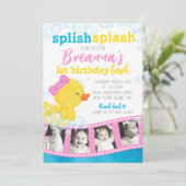 Meisje Rubber Duck Filmstrip Multi Afbeelding Verj Kaart (Staand voorkant)