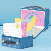 Meisje Rubber Eend 1e Verjaardag Time Capsule