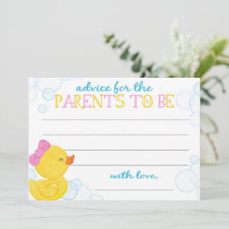 Meisje Rubber Eend Baby Advies voor Ouders Kaarten