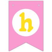 Meisje Rubber Eend Happy 1st Verjaardag Bunting Ba Vlaggetjes (Tweede vlag)