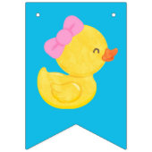 Meisje Rubber Eend Happy 1st Verjaardag Bunting Ba Vlaggetjes (Eerste vlag)