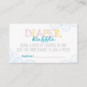 Meisje Rubber Eend Luier Raffle Insert Kaarten (Voorkant)