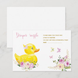 Meisje Rubberen Eend tombola kaarten