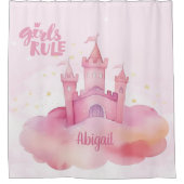 Meisje Rule Palace op de Pink Cloud aanpasbaar Douchegordijn (Voorkant)