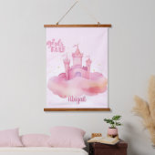 Meisje Rule Palace op de Pink Cloud aanpasbaar Hangend Wandkleed (Slaapkamer)