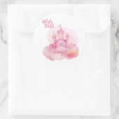 Meisje Rule Palace op de Pink Cloud aanpasbaar Ronde Sticker (Tas)