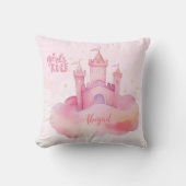 Meisje Rule Paleis op de Roze Wolk Burp Doek Kussen (Voorkant)