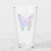 Meisje 's nachts in een vlinder vorm glas (Achterkant)
