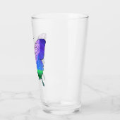 Meisje 's nachts in een vlinder vorm glas (Links)