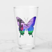 Meisje 's nachts in een vlinder vorm glas (Voorkant)