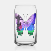 Meisje 's nachts in vlindervorm blikvorm glas (Voorkant)