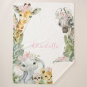 Meisje Safari Baby Deken (Voorkant)