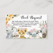 Meisje Safari Baby shower Boek Aanvraag Kaarten Visitekaartje (Voorkant)