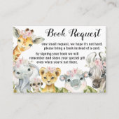 Meisje Safari Baby shower Boek Aanvraag Kaarten Visitekaartje (Voorkant)