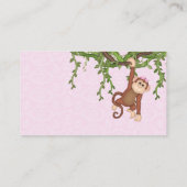 Meisje Safari Baby Shower Luier Raffel Ticket  (Achterkant)