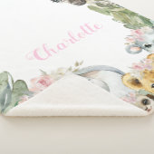 Meisje Safari Babydeken Sherpa Deken (3/4)