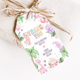 Meisje Safari Dinosaurus Verjaardagsfeest Favoriet Cadeaulabel