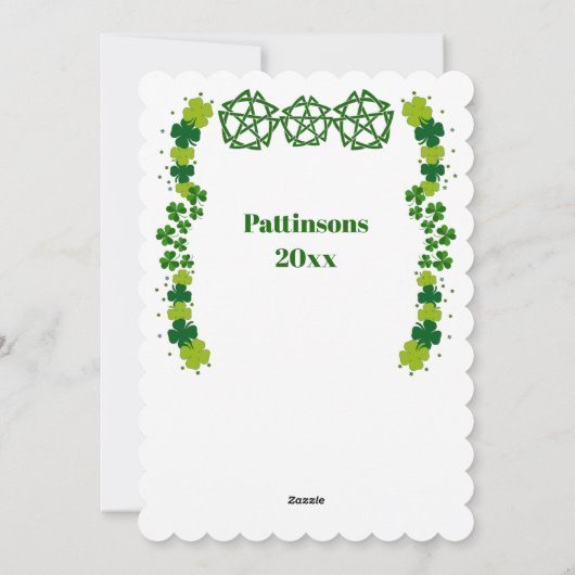 meisje Saint Patrick's Day Green Shamrocks Feestdagenkaart (Achterkant)