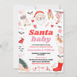 Meisje Santa Baby Baby shower Kaart